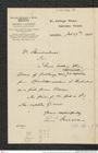 Nachlass Franz Steindachner, Brief von Gerrard Edward & Sons an Franz Steindachner (29.07.1908), Inv.Nr. 156.08, Seite 1
